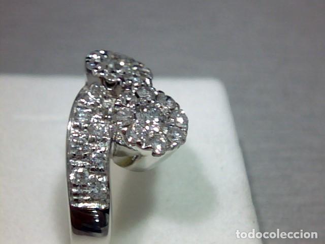 Joyeria: anillo oro blanco 18 kts y diamantes - Foto 4
