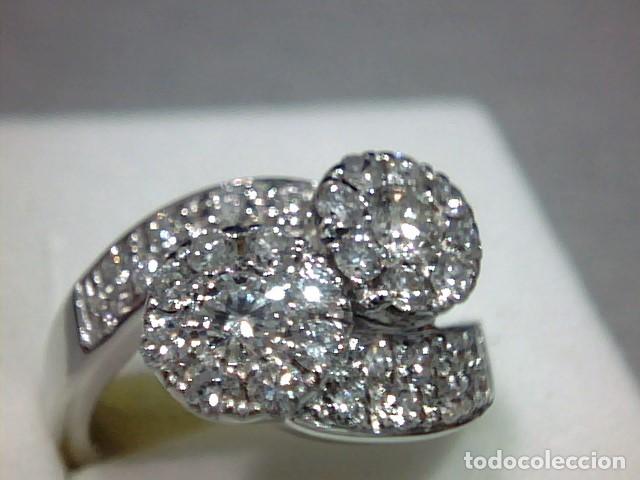 Joyeria: anillo oro blanco 18 kts y diamantes - Foto 5