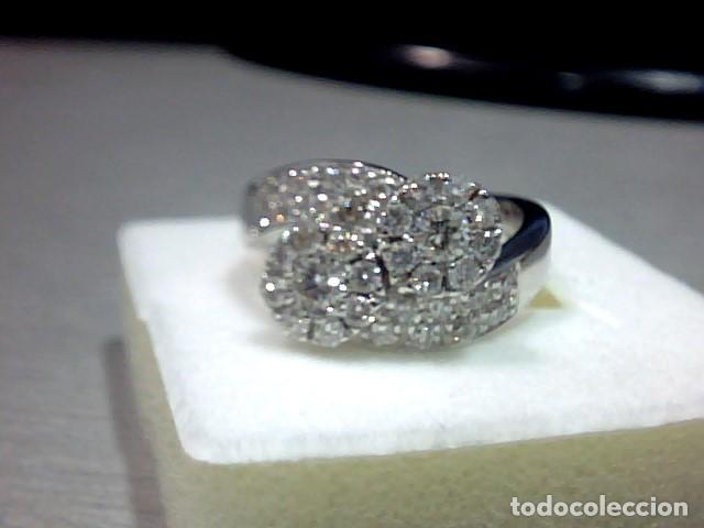 Joyeria: anillo oro blanco 18 kts y diamantes - Foto 6