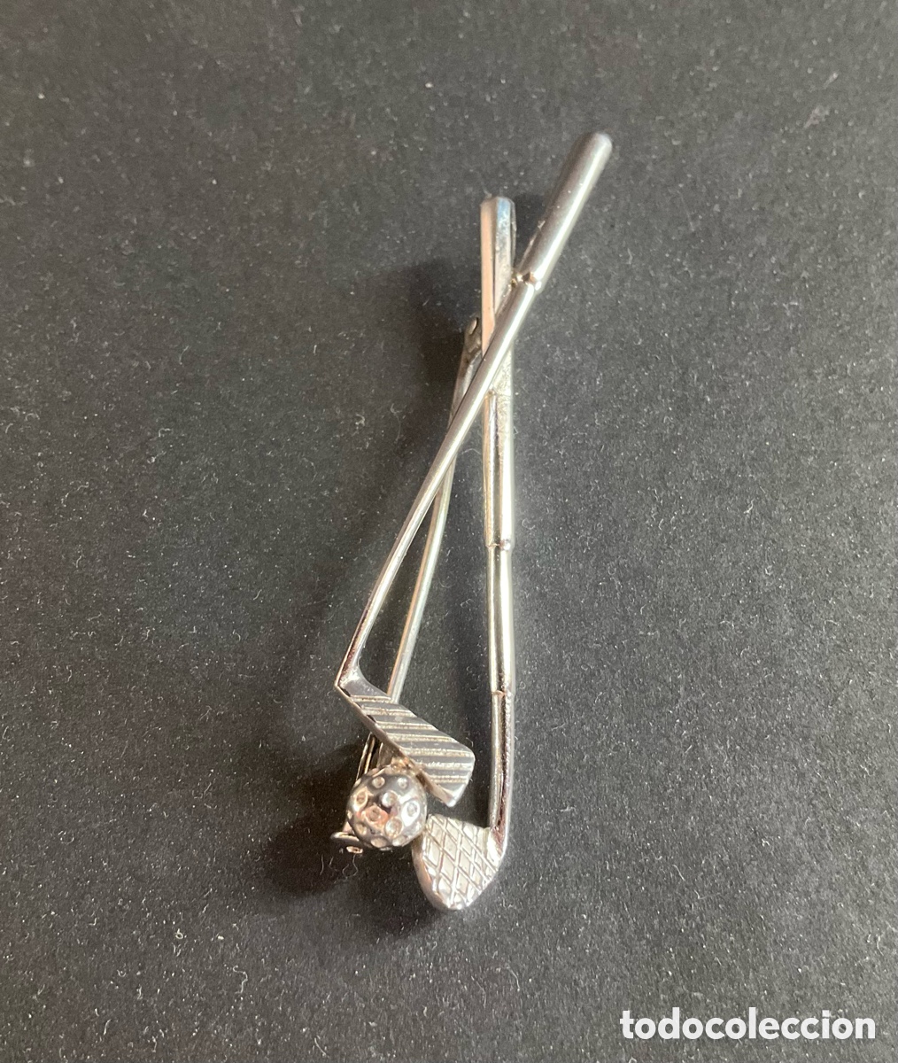 Joyeria: Plata 925 broche de palos de golf - Foto 1