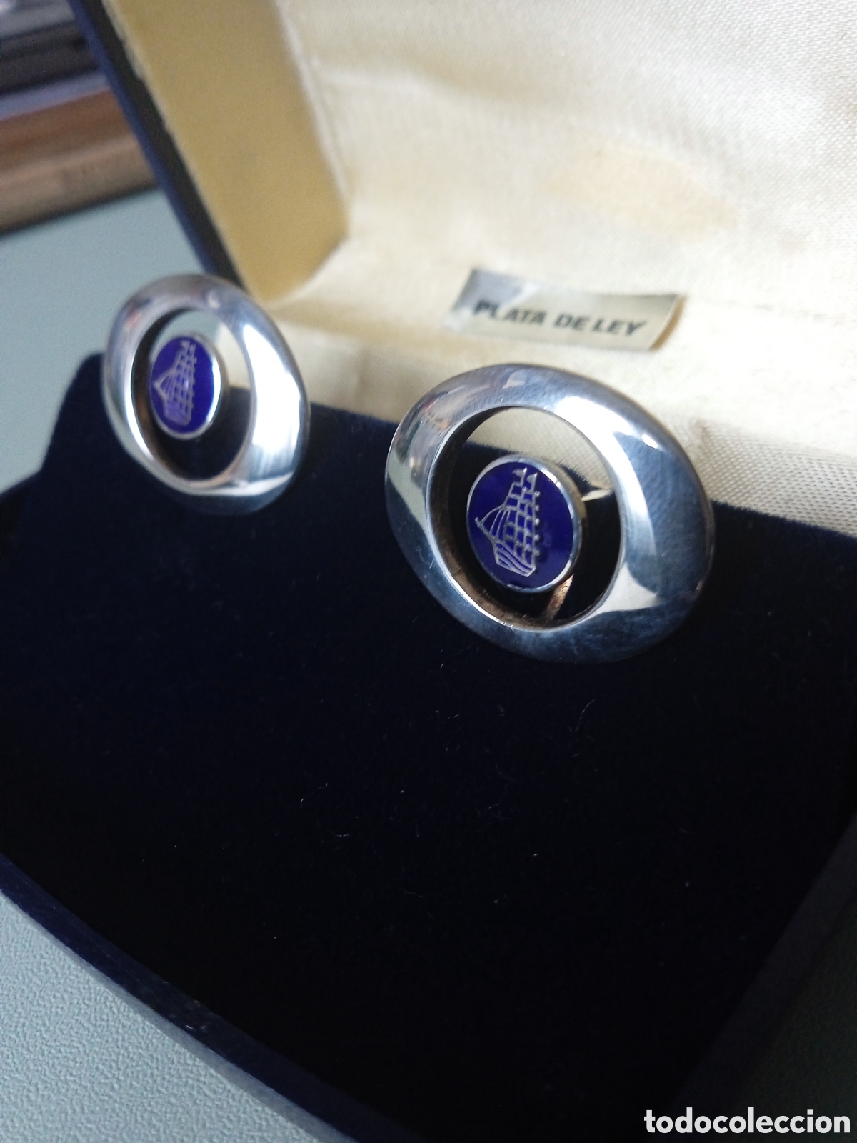 Joyeria: Antiguos gemelos de plata de ley - Foto 2