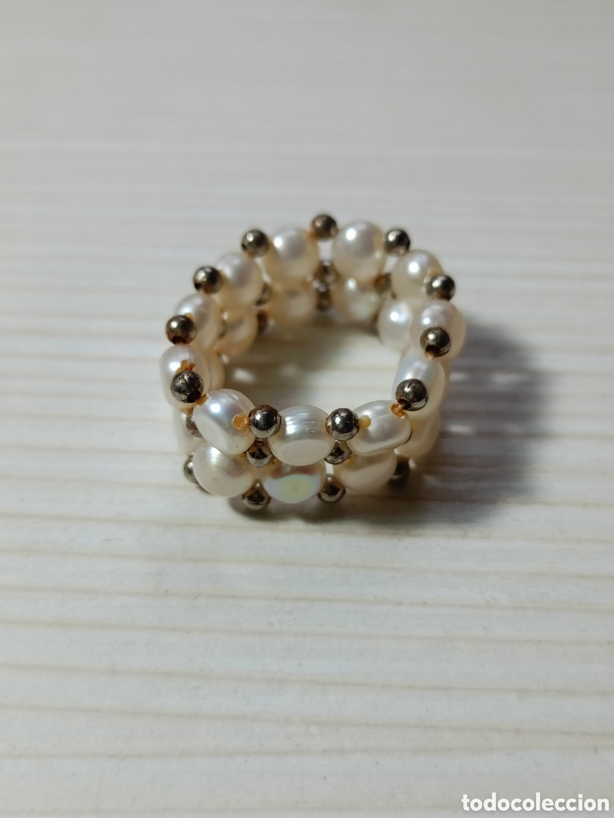 Joyeria: Anillo perlado el&aacute;stico - Foto 2