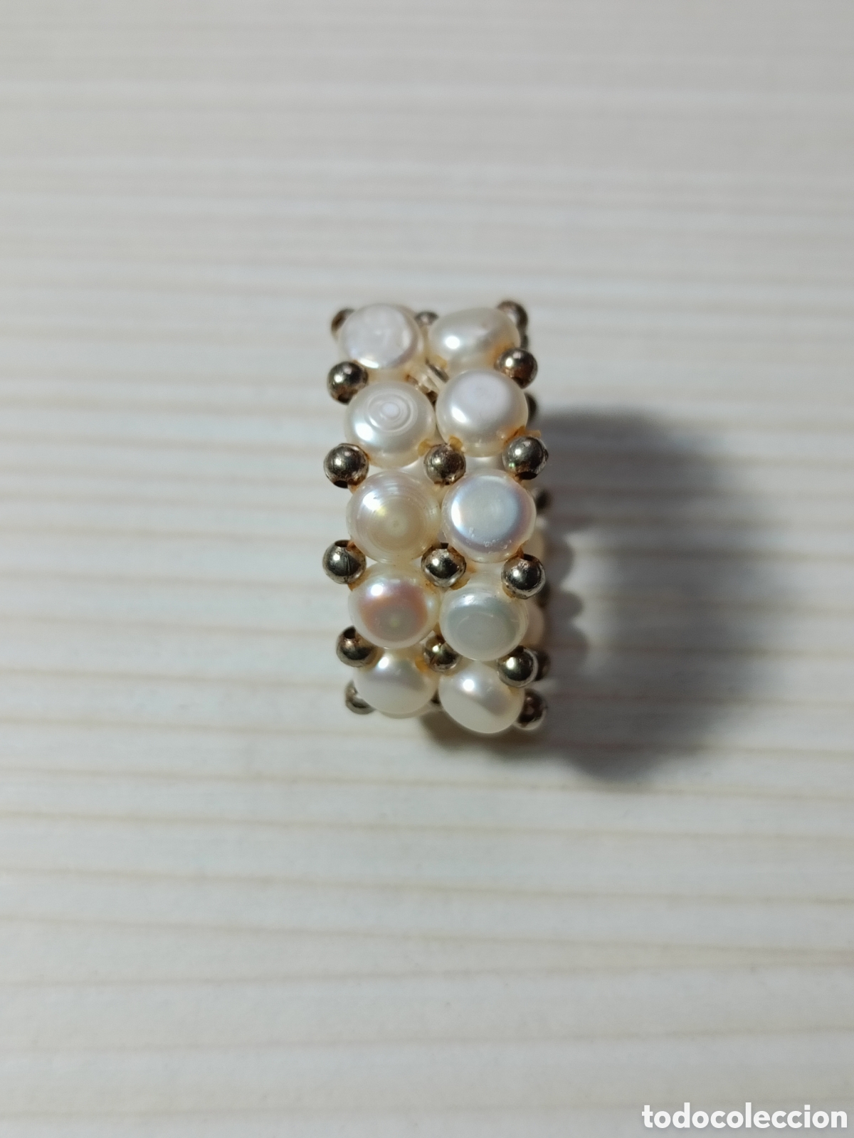 Joyeria: Anillo perlado el&aacute;stico - Foto 1