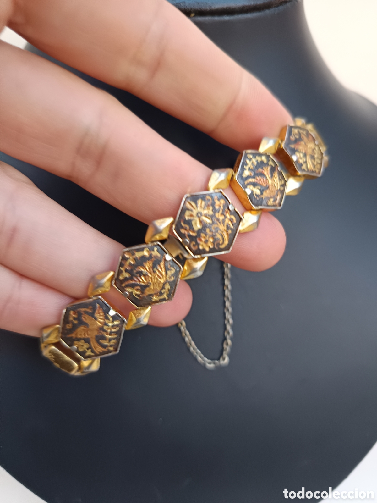 Joyeria: Pulsera de Toledo damasquinada en oro - Foto 4
