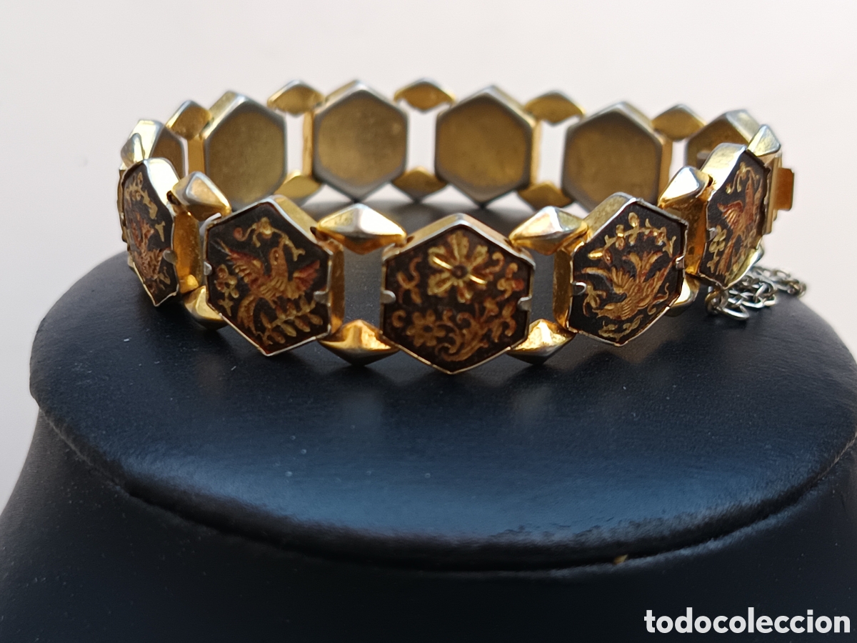 Joyeria: Pulsera de Toledo damasquinada en oro - Foto 1