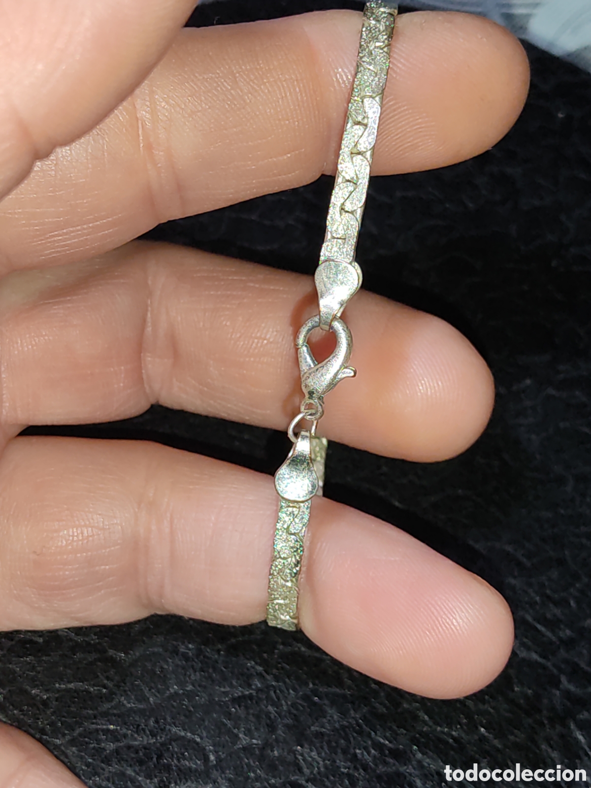 Joyeria: Pulsera plateada engastada.Vintage. - Foto 3