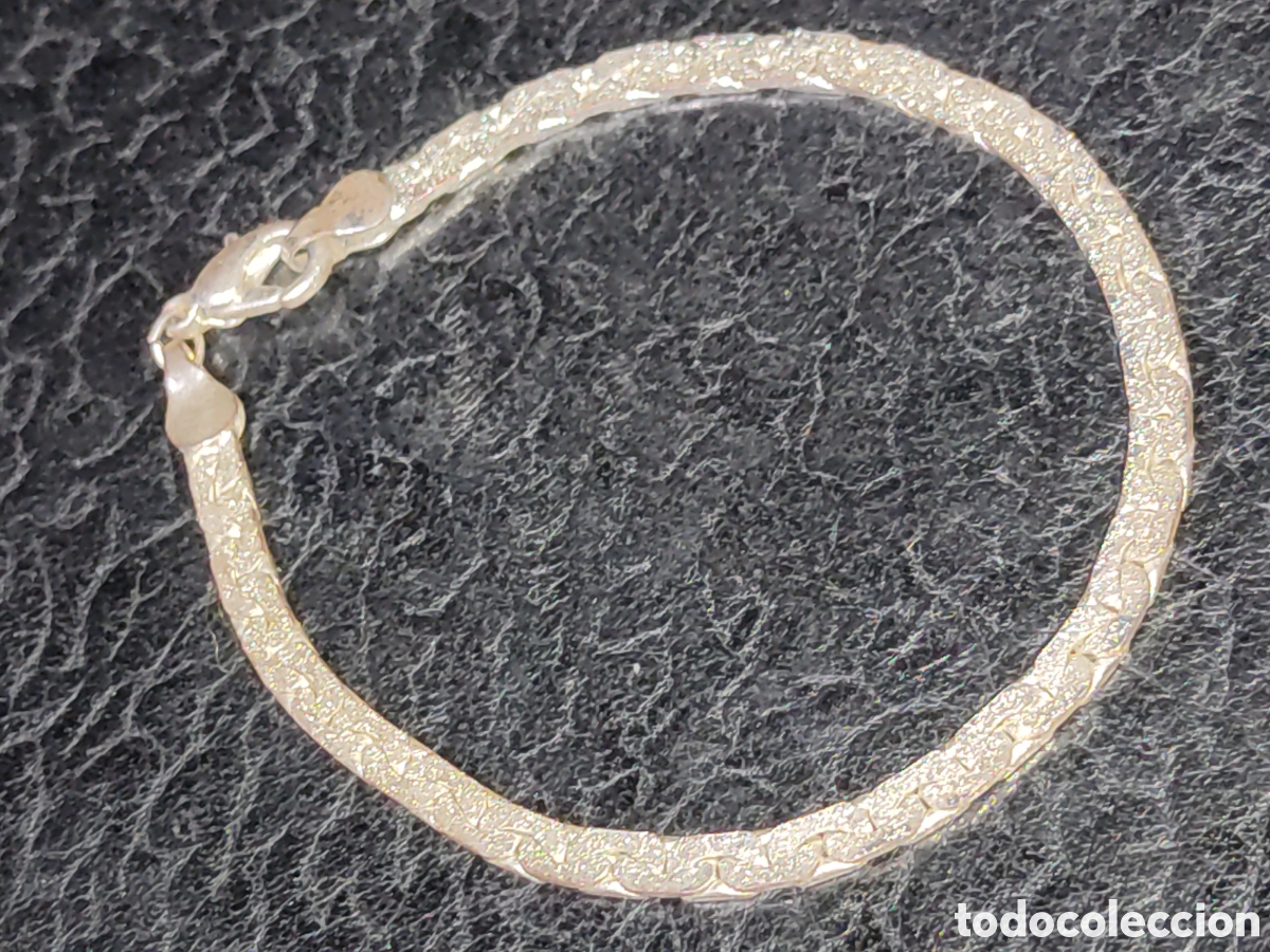 Joyeria: Pulsera plateada engastada.Vintage. - Foto 4