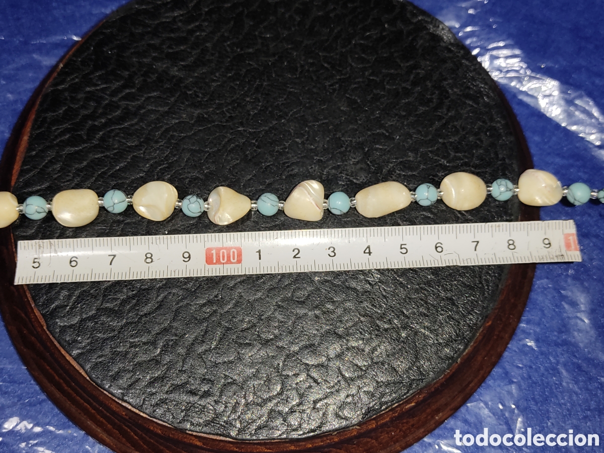 Joyeria: Pulsera de hermosas cuentas de n&aacute;car y turquesa. - Foto 5