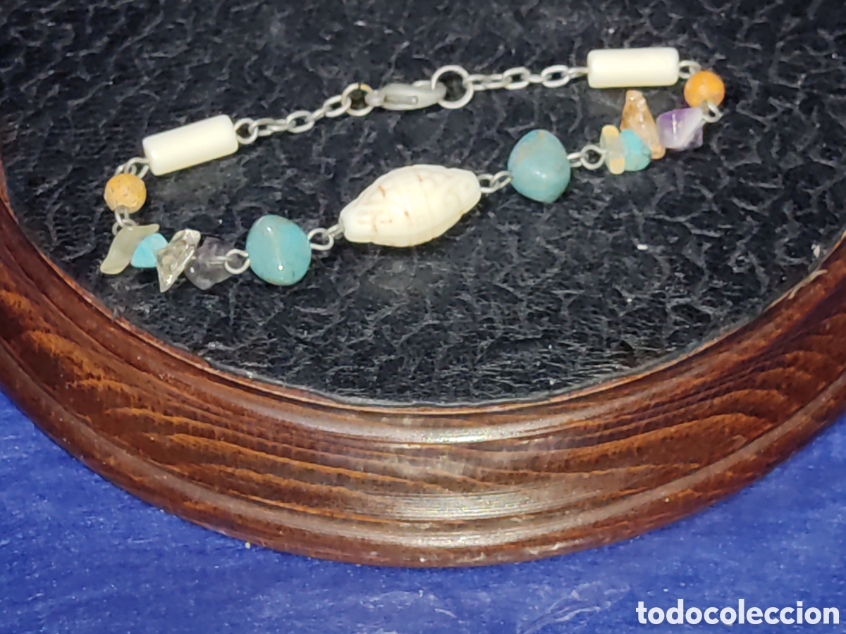 Joyeria: Antigua Pulsera de piedras. - Foto 2