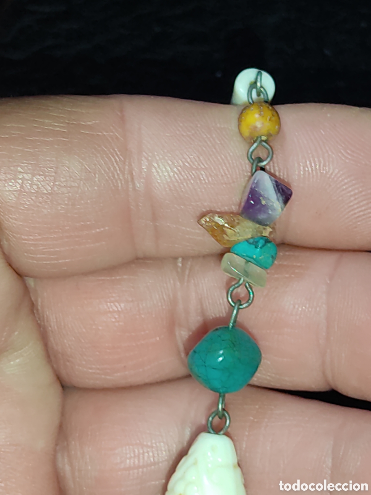 Joyeria: Antigua Pulsera de piedras. - Foto 3