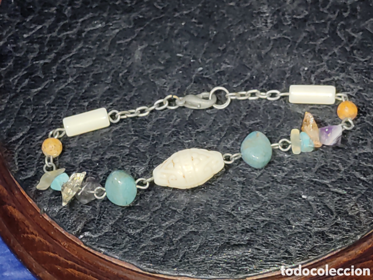 Joyeria: Antigua Pulsera de piedras. - Foto 1
