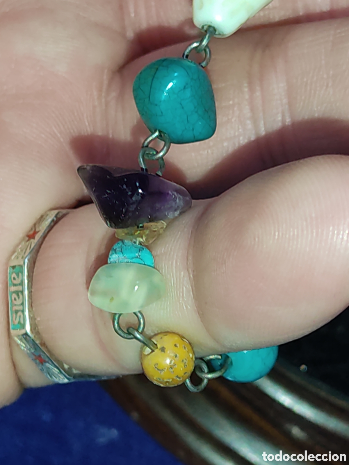 Joyeria: Antigua pulsera de piedras. - Foto 3