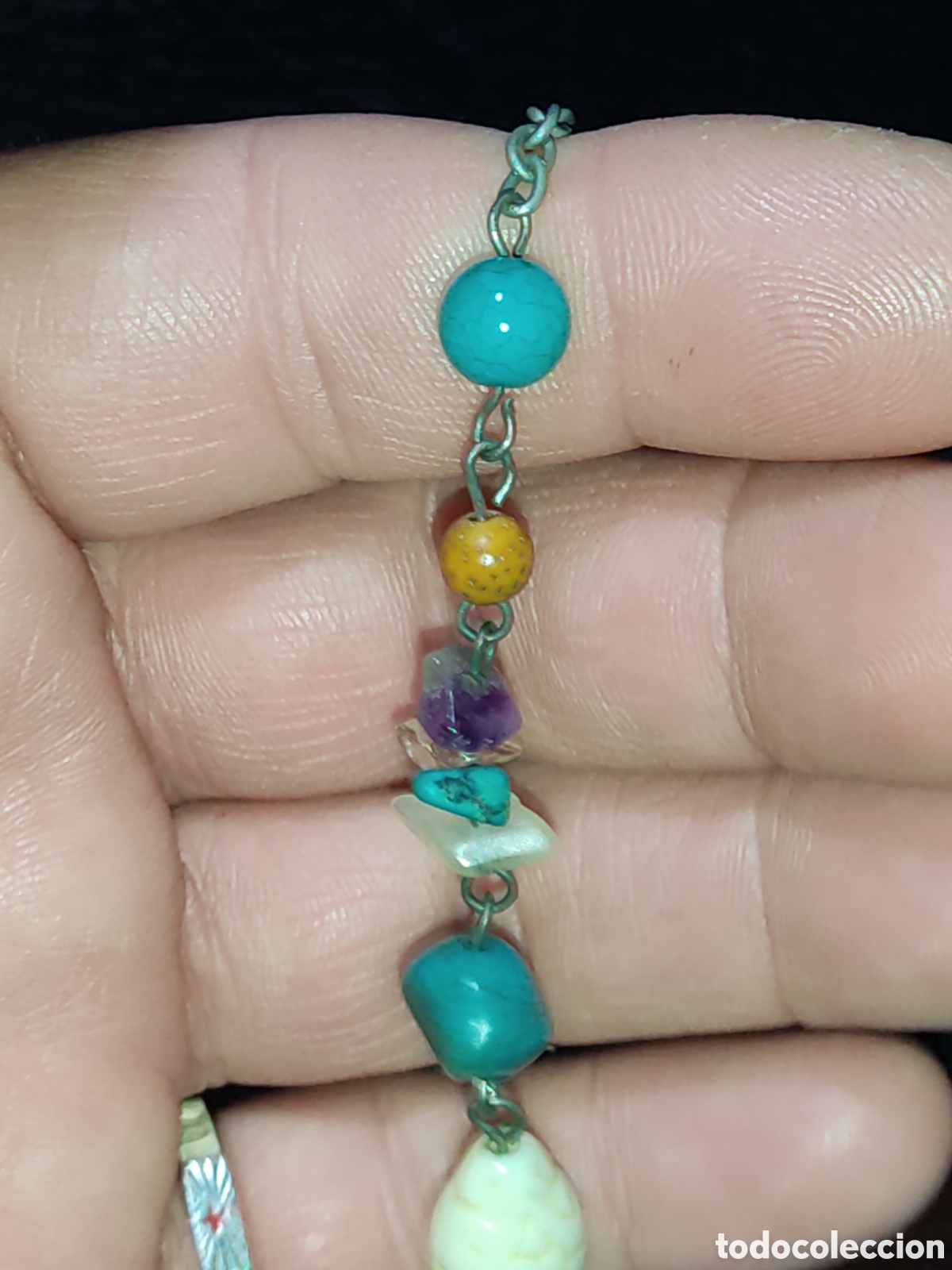Joyeria: Antigua pulsera de piedras. - Foto 4