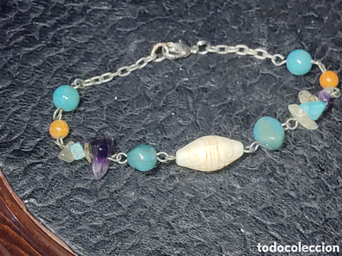 Joyeria: Antigua pulsera de piedras. - Foto 1
