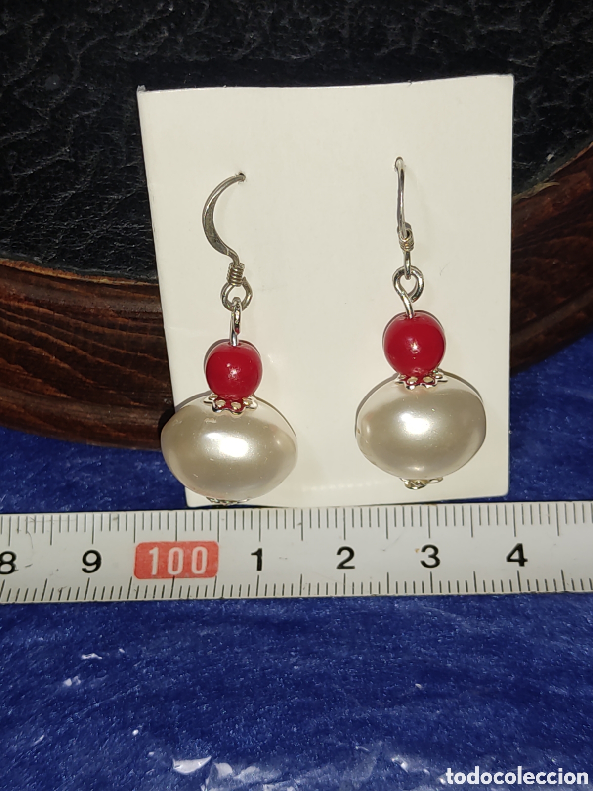 Joyeria: Pendientes de perlas pera y coral rojo. *R* - Foto 2