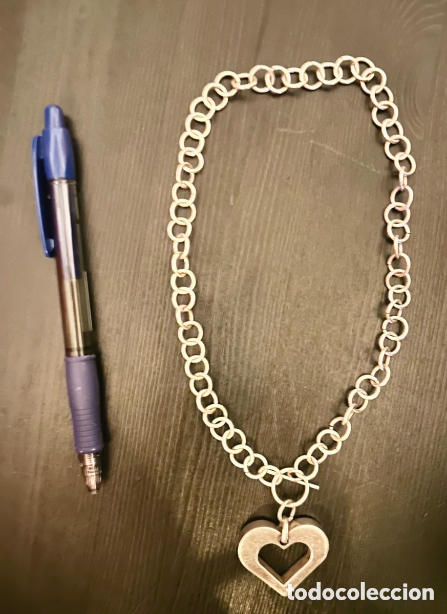 Joyeria: Collar vintage de forma de coraz&oacute;n , plata mexicana - Foto 6
