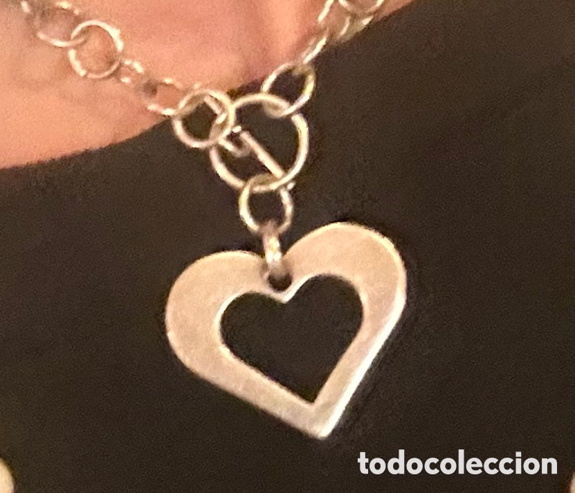 Joyeria: Collar vintage de forma de coraz&oacute;n , plata mexicana - Foto 1