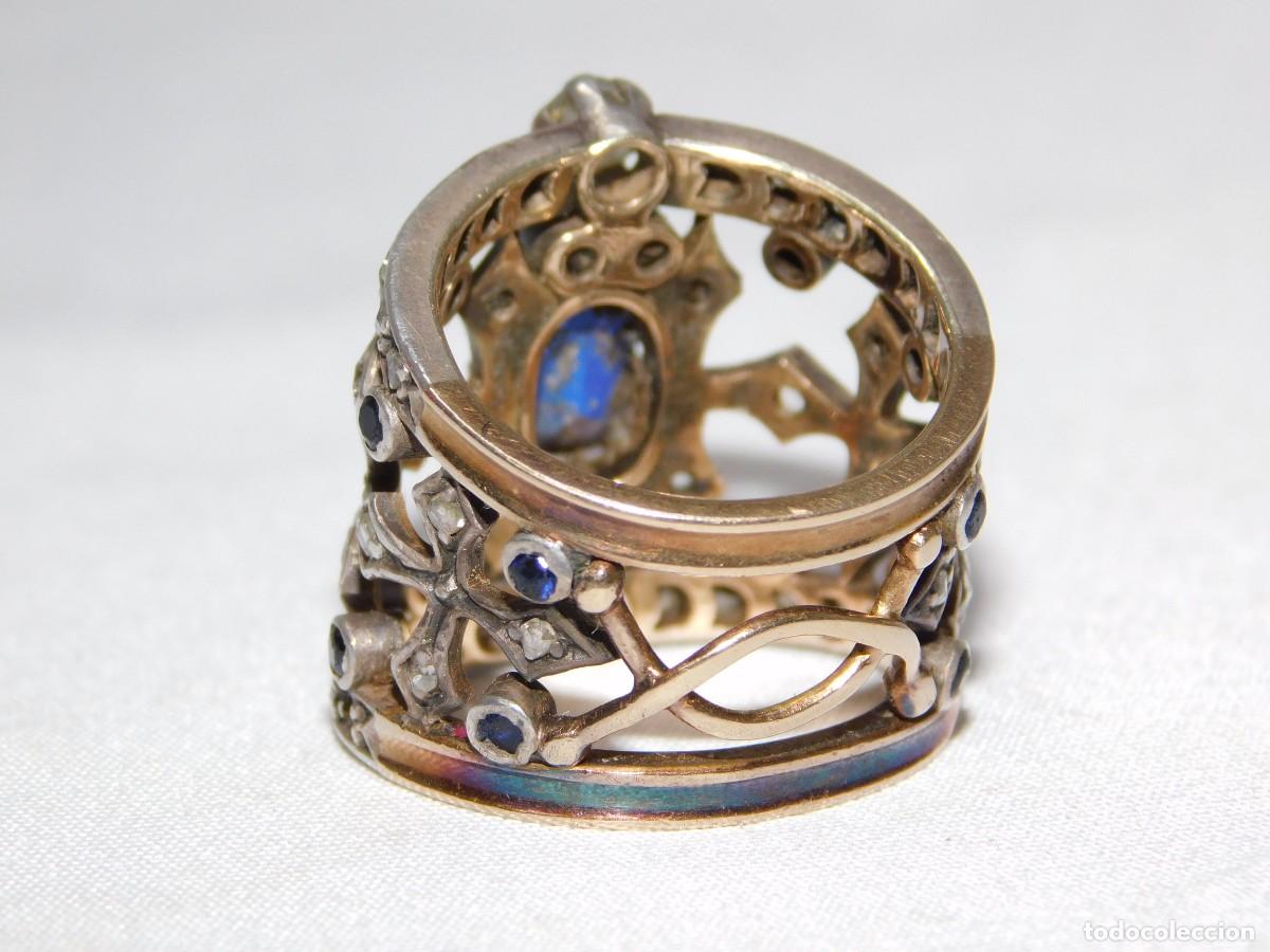 Joyeria: ANILLO DE PLATA Y ORO - DIAMANTES Y ZAFIROS - Foto 9
