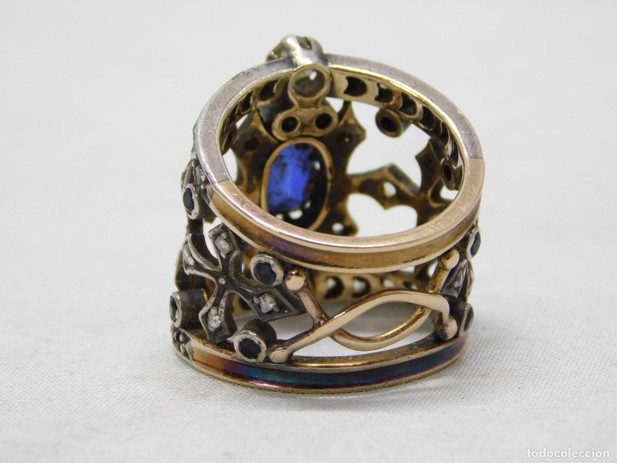 Joyeria: ANILLO DE PLATA Y ORO - DIAMANTES Y ZAFIROS - Foto 10
