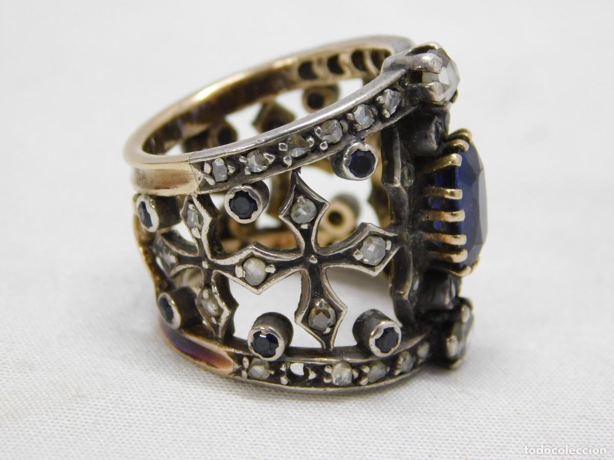 Joyeria: ANILLO DE PLATA Y ORO - DIAMANTES Y ZAFIROS - Foto 12