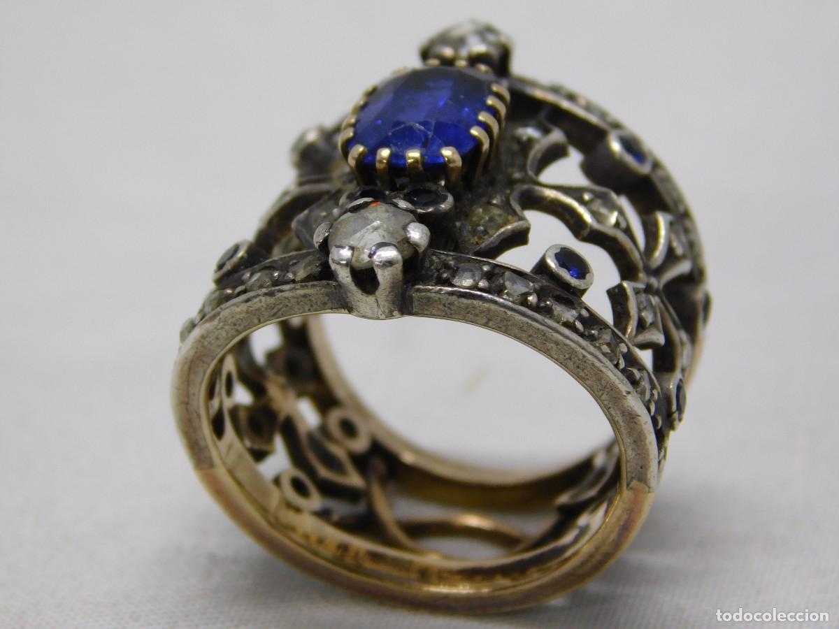 Joyeria: ANILLO DE PLATA Y ORO - DIAMANTES Y ZAFIROS - Foto 13