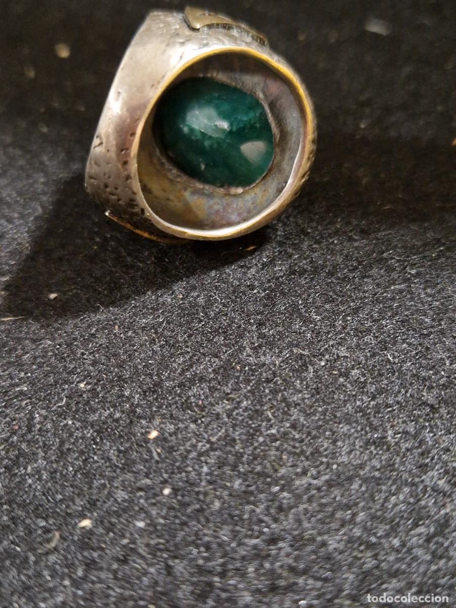 Joyeria: Anillo de plata con piedra preciosa verde. - Foto 4