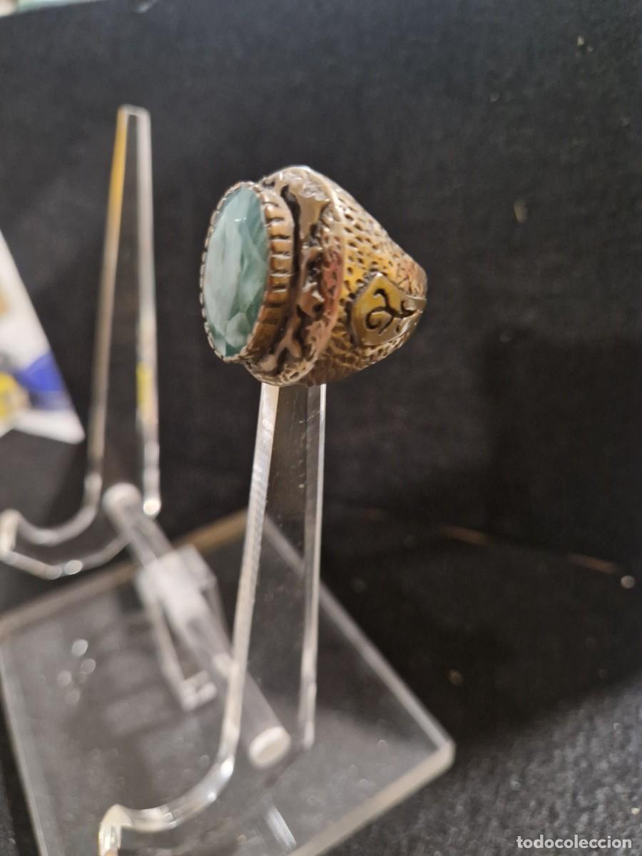 Joyeria: Anillo de plata con piedra preciosa verde. - Foto 8
