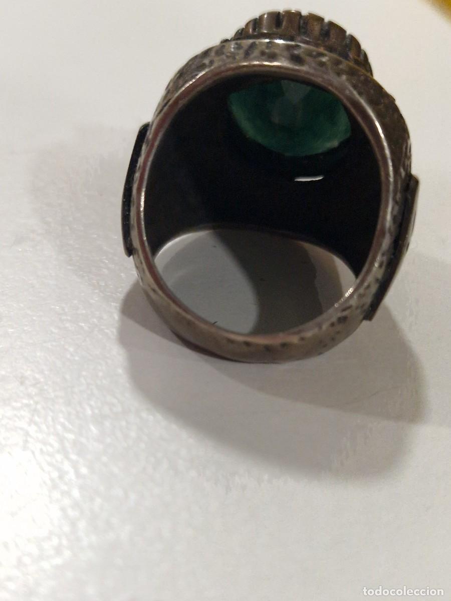 Joyeria: Anillo de plata con piedra preciosa verde. - Foto 9