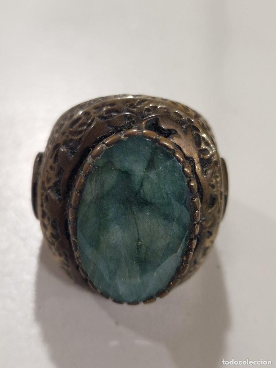 Joyeria: Anillo de plata con piedra preciosa verde. - Foto 12