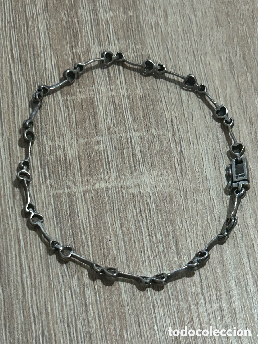 Joyeria: Pulsera de plata con eslabones de coraz&oacute;n - Foto 1