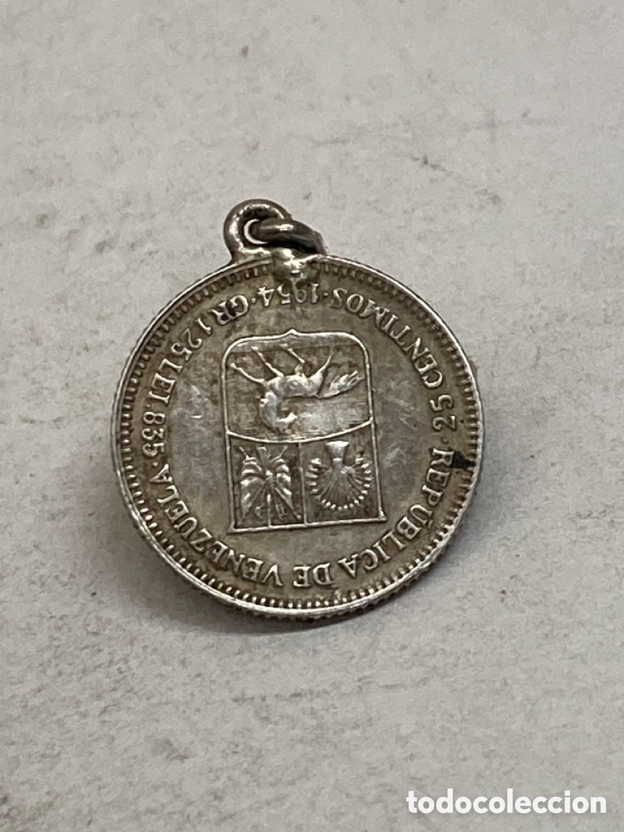 Joyeria: Colgante de plata moneda 1854 /C485 - Foto 2
