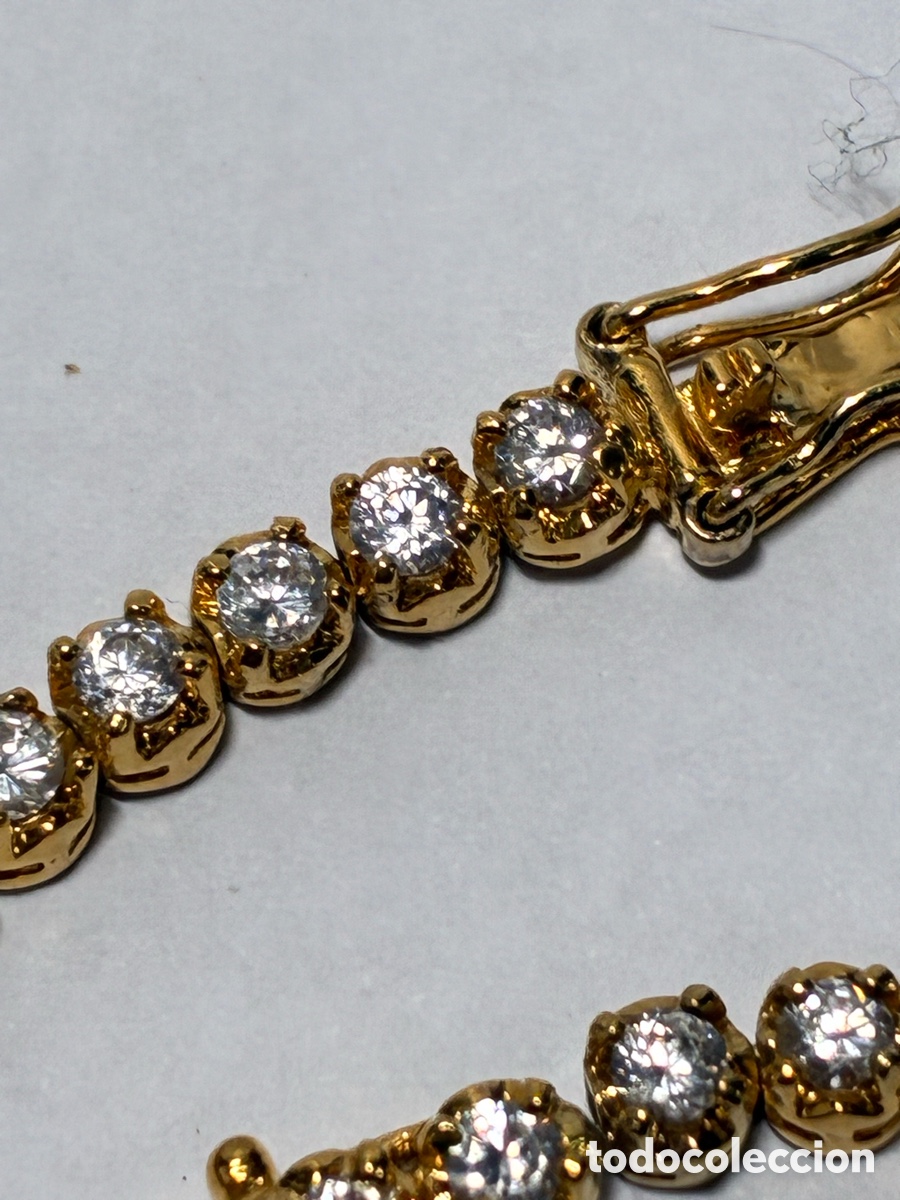 Joyeria: Pulsera Rivier plata chapada oro PUL102 - Foto 2