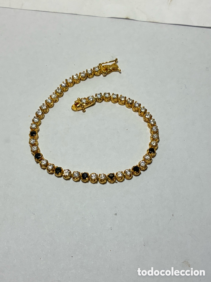 Joyeria: Pulsera Rivier plata chapada oro PUL102 - Foto 1