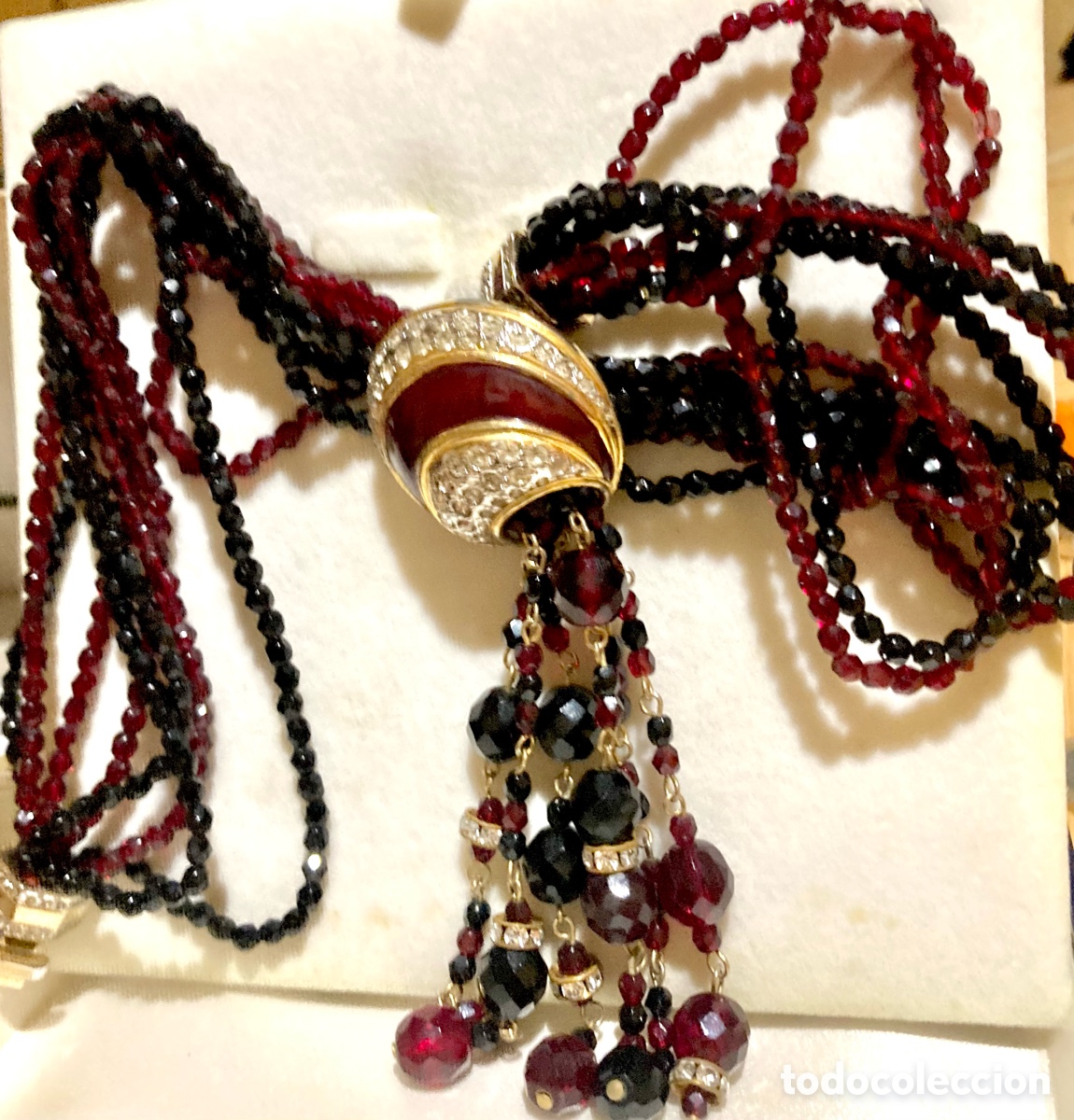 Joyeria: Gargantilla Valentino granates circonitas - Foto 1