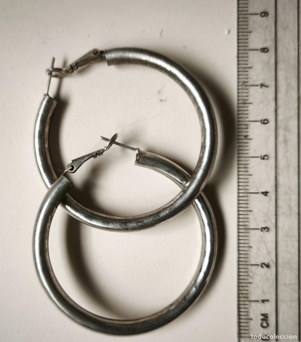 Joyeria: Pendientes de aro, aretes, plateados - Foto 2
