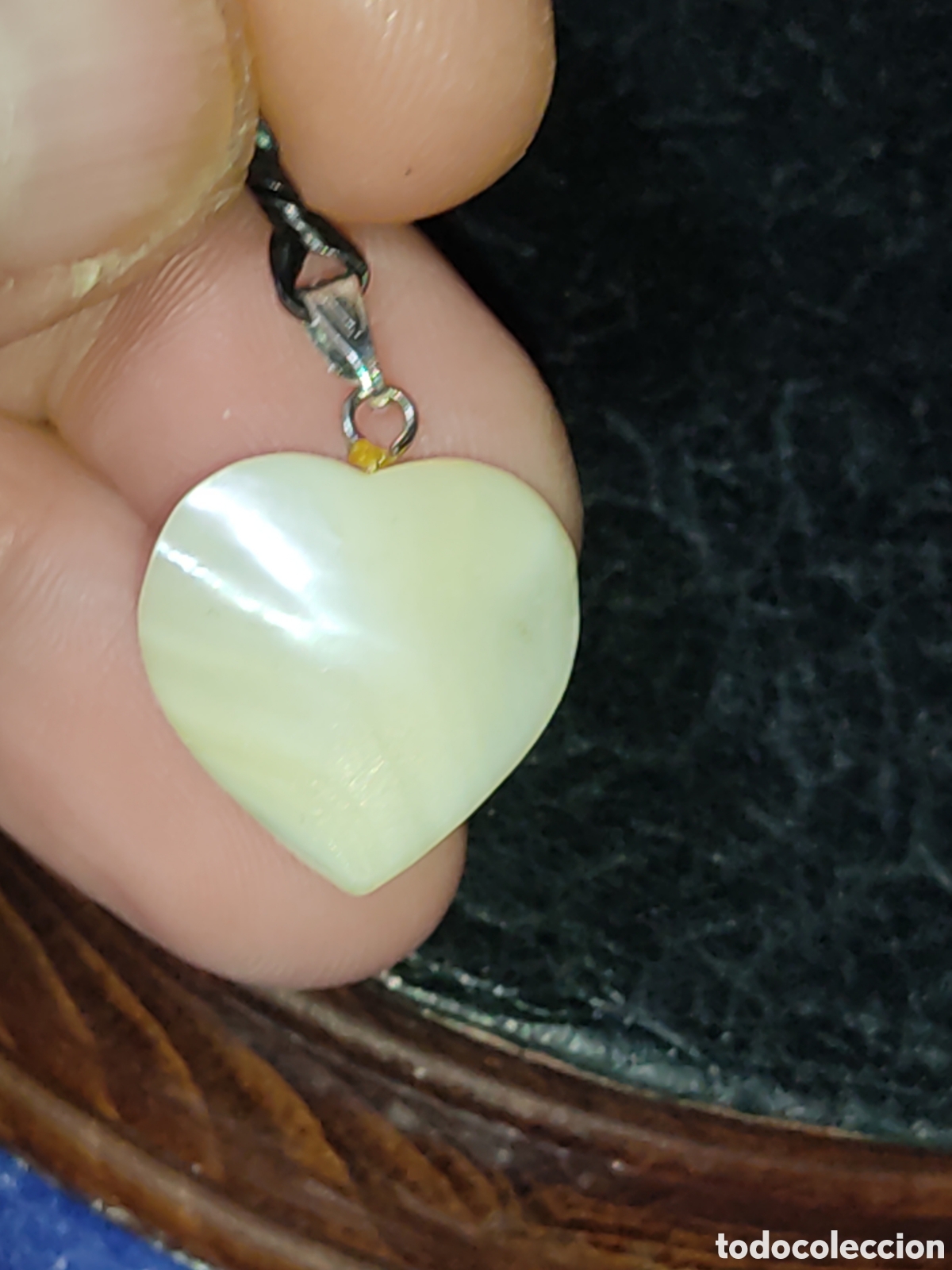 Joyeria: Colgante coraz&oacute;n de n&aacute;car.Vintage. - Foto 2