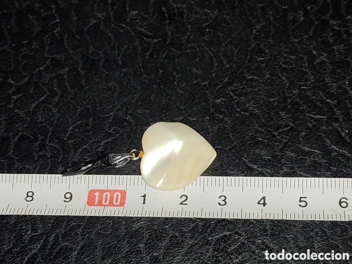 Joyeria: Colgante coraz&oacute;n de n&aacute;car.Vintage. - Foto 3