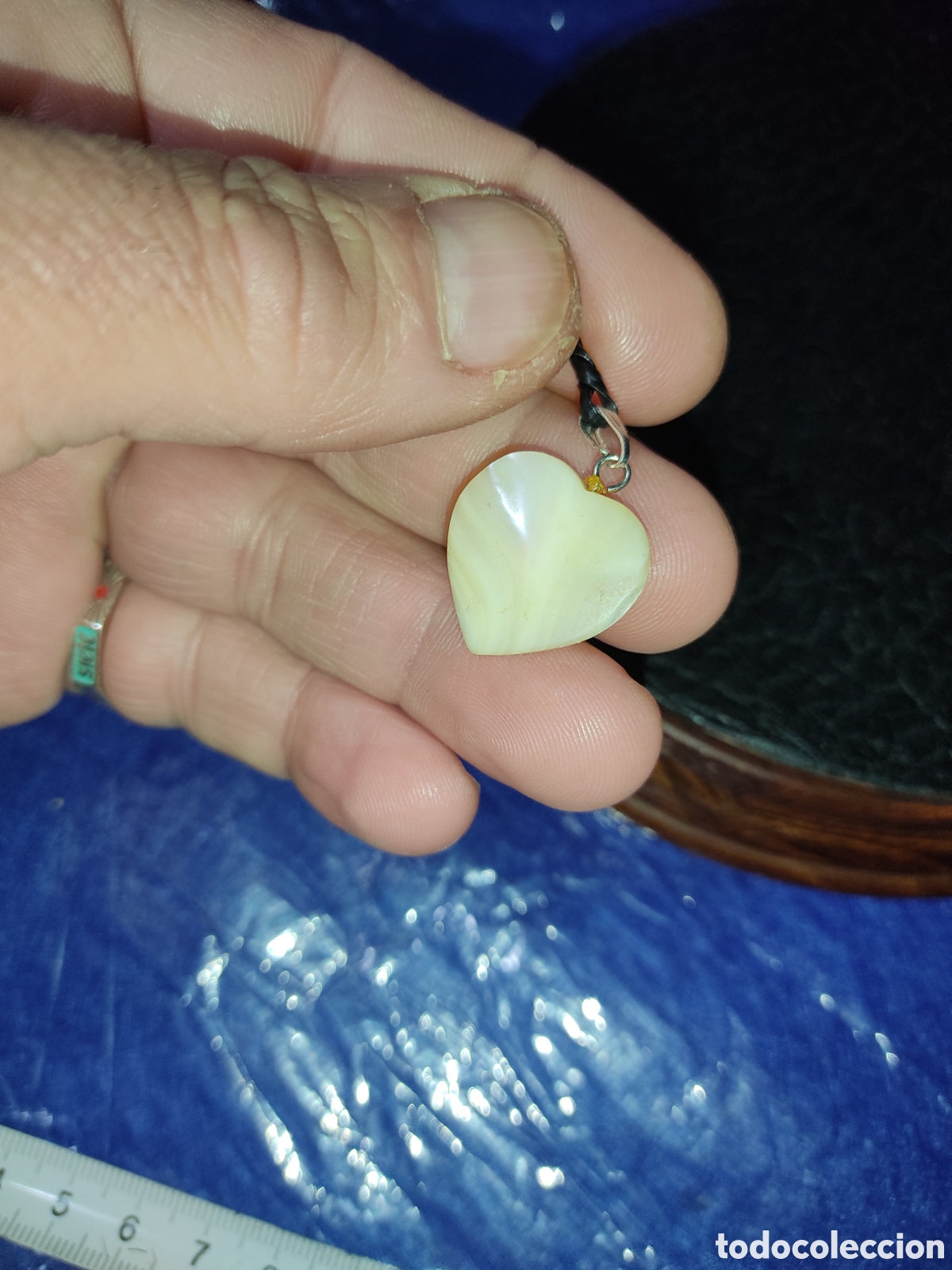 Joyeria: Colgante coraz&oacute;n de n&aacute;car.Vintage. - Foto 1