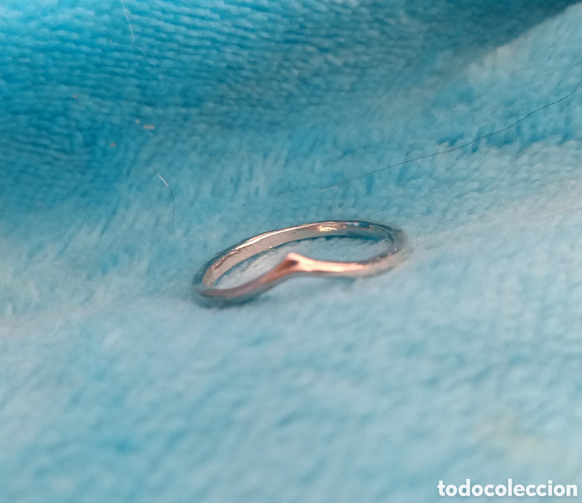 Joyeria: Original anillo plateado con curva triangular 16mm di&aacute;m. Muy bonito - Foto 1