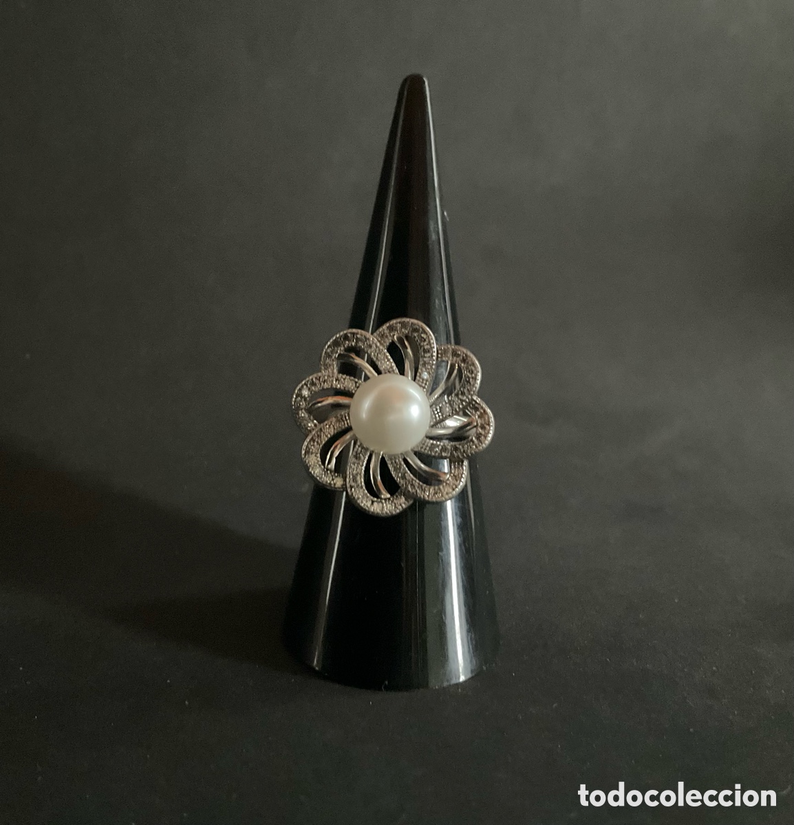 Joyeria: Anillo de plata 925 con una perla, - Foto 1