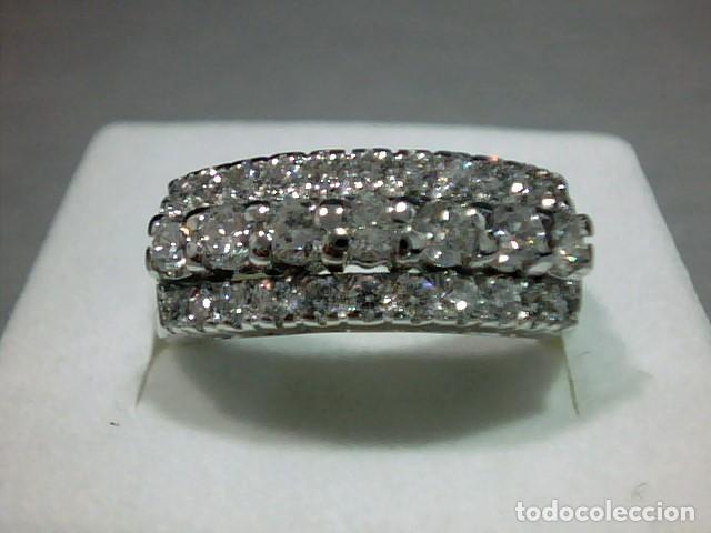 Joyeria: anillo oro blanco 18 kts con diamantes - Foto 1