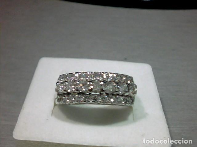 Joyeria: anillo oro blanco 18 kts con diamantes - Foto 2