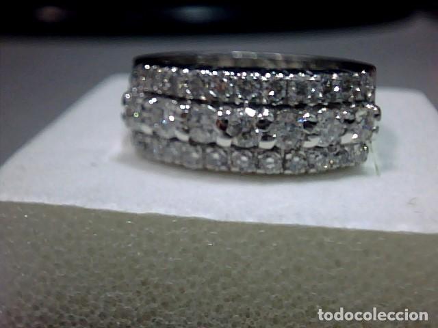 Joyeria: anillo oro blanco 18 kts con diamantes - Foto 5