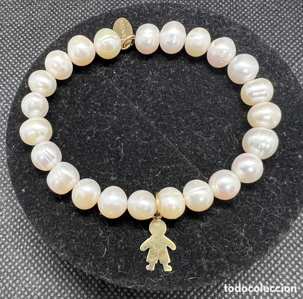 Joyeria: Pulsera de perlas con ni&ntilde;o el&aacute;stica - Foto 1