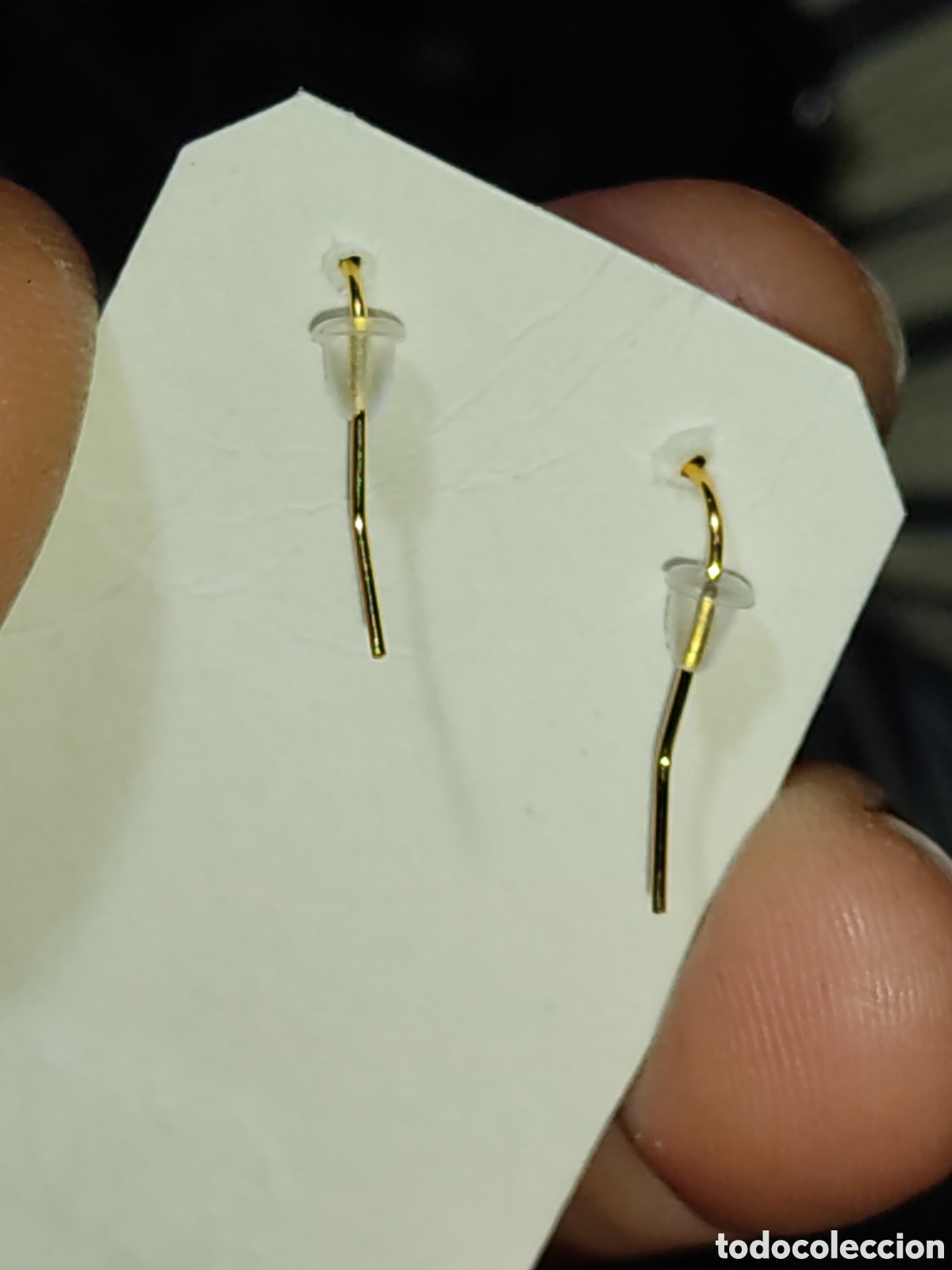 Joyeria: Pendientes de opalina color caf&eacute; con leche.Vintage. - Foto 4