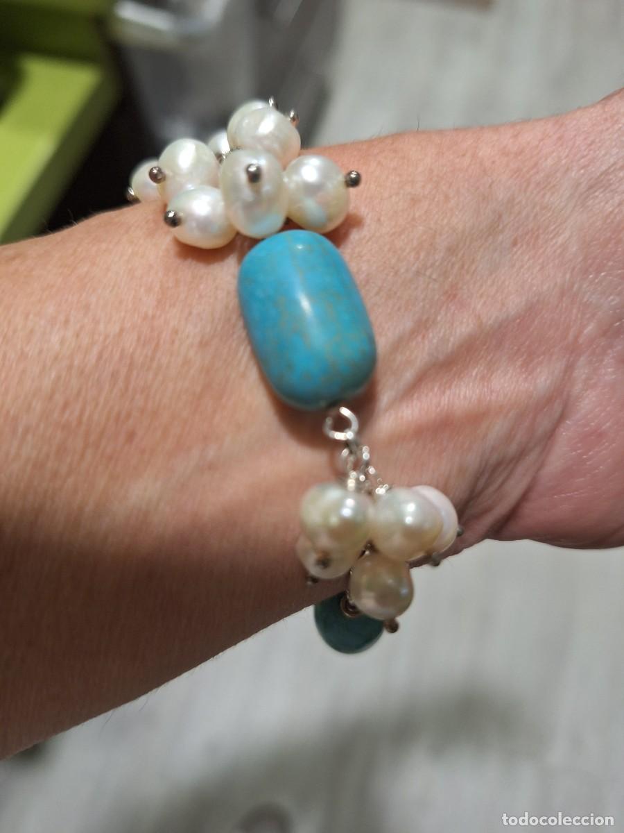 Joyeria: PULSERA PLATA PERLAS, TURQUESAS - Foto 2