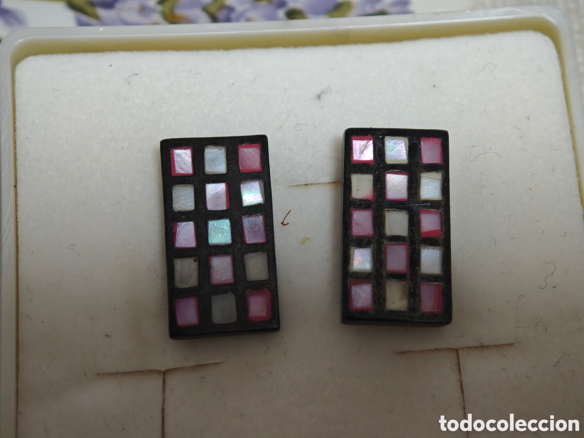Joyeria: bonitos pendientes en plata de ley y n&aacute;car - Foto 1