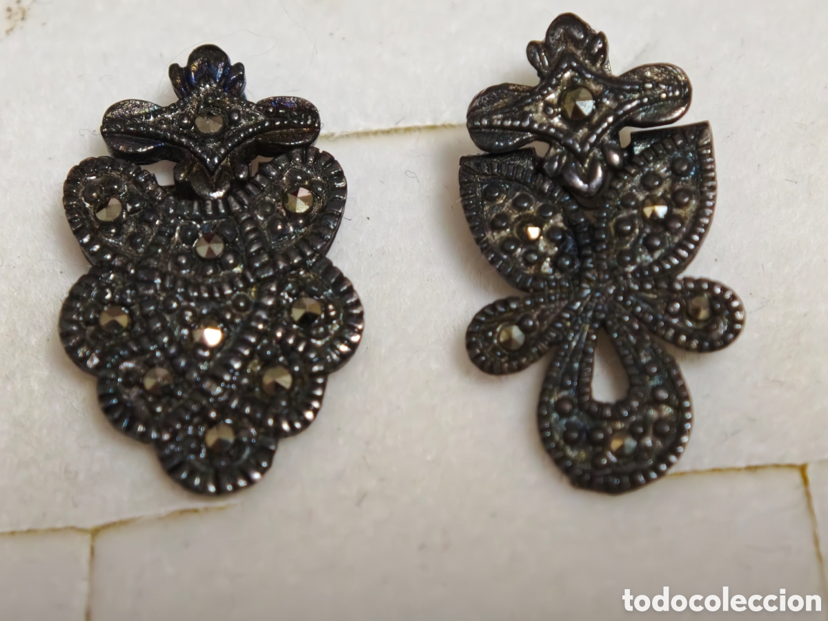 Joyeria: bonitos pendientes en plata de ley con marcasitas - Foto 2
