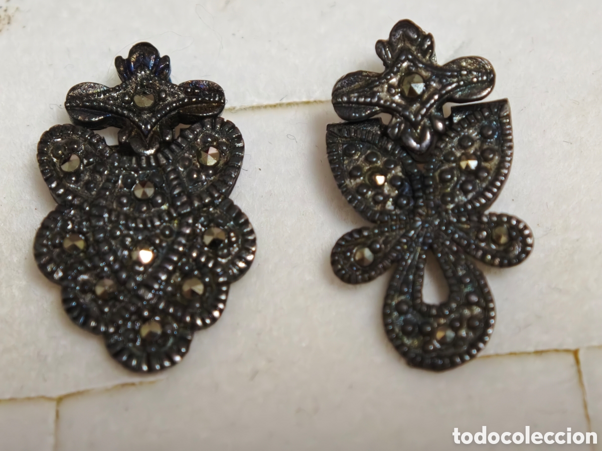 Joyeria: bonitos pendientes en plata de ley con marcasitas - Foto 1