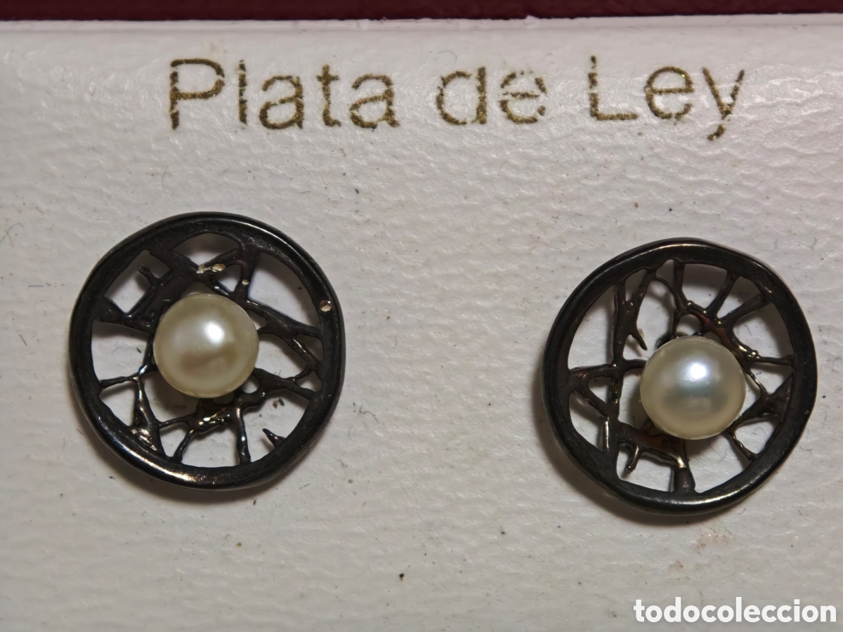 Joyeria: pendientes de plata de ley y perla - Foto 5
